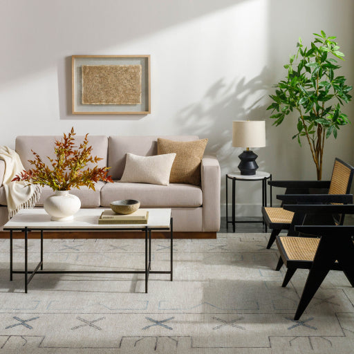 Elegance in Motion Marble and Metal Coffee Table