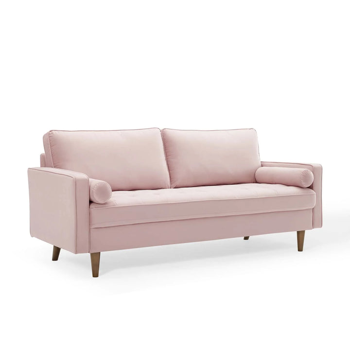 Alvour Performance Velvet Sofa - Pink