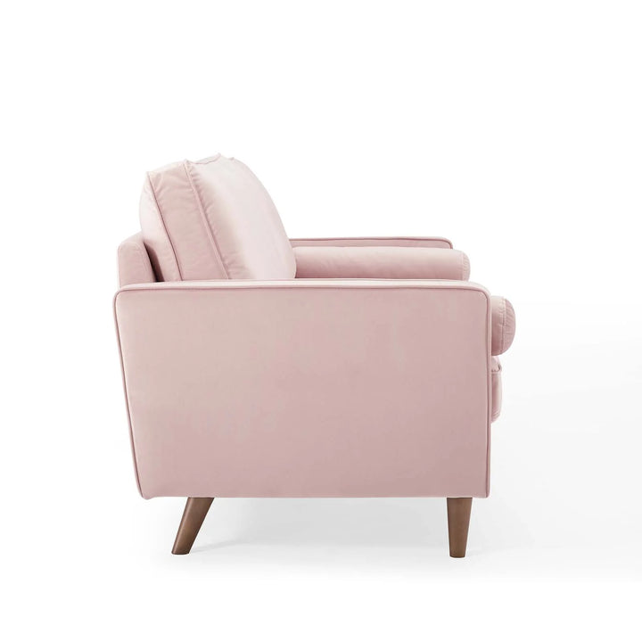 Alvour Performance Velvet Sofa - Pink