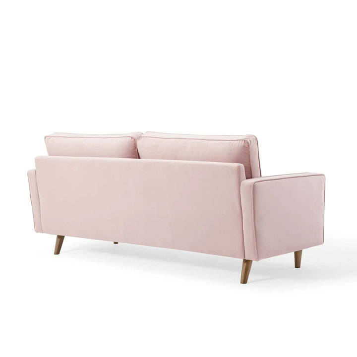 Alvour Performance Velvet Sofa - Pink
