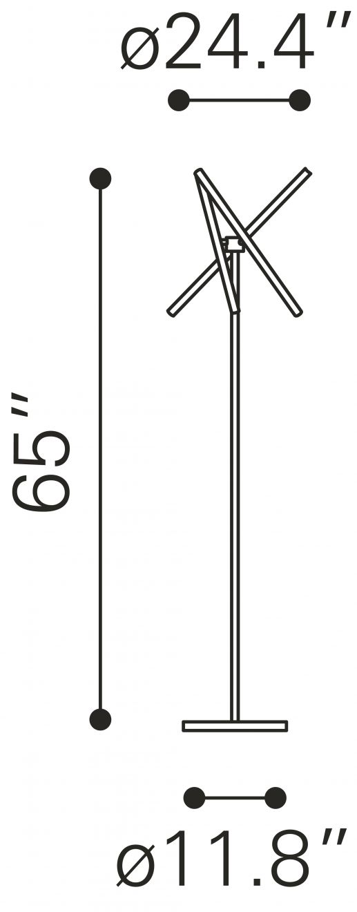Grandin Brass Floor Lamp