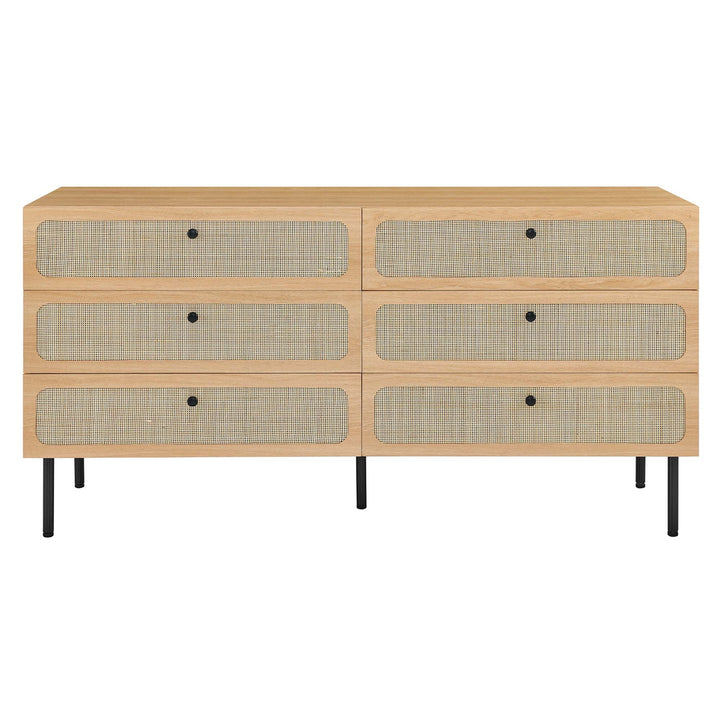 Charlotte 6-Drawer Dresser in Oak