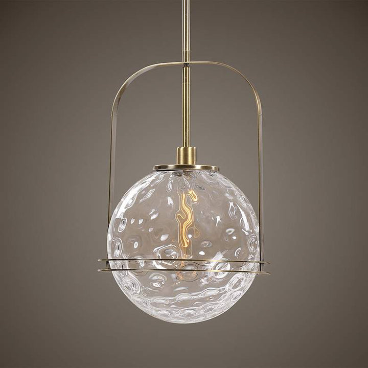 Uttermost Mimas Antique Brass Pendant Light