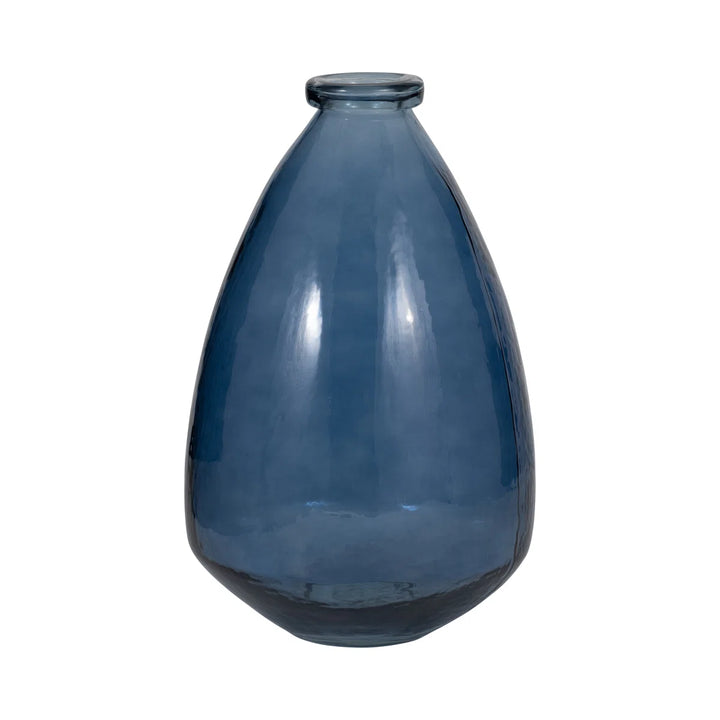 Rounded Glass Vase with Curved Base