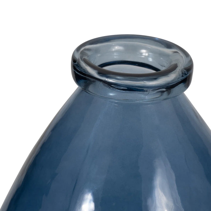 Rounded Glass Vase with Curved Base