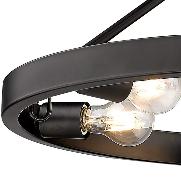 Castile 24" Wide Matte Black 6-Light Ceiling Light