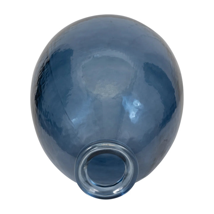 Rounded Glass Vase with Curved Base