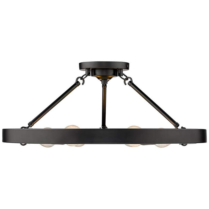 Castile 24" Wide Matte Black 6-Light Ceiling Light