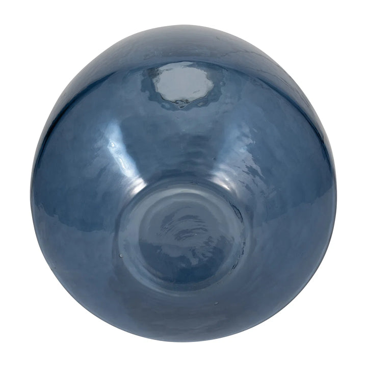 Rounded Glass Vase with Curved Base