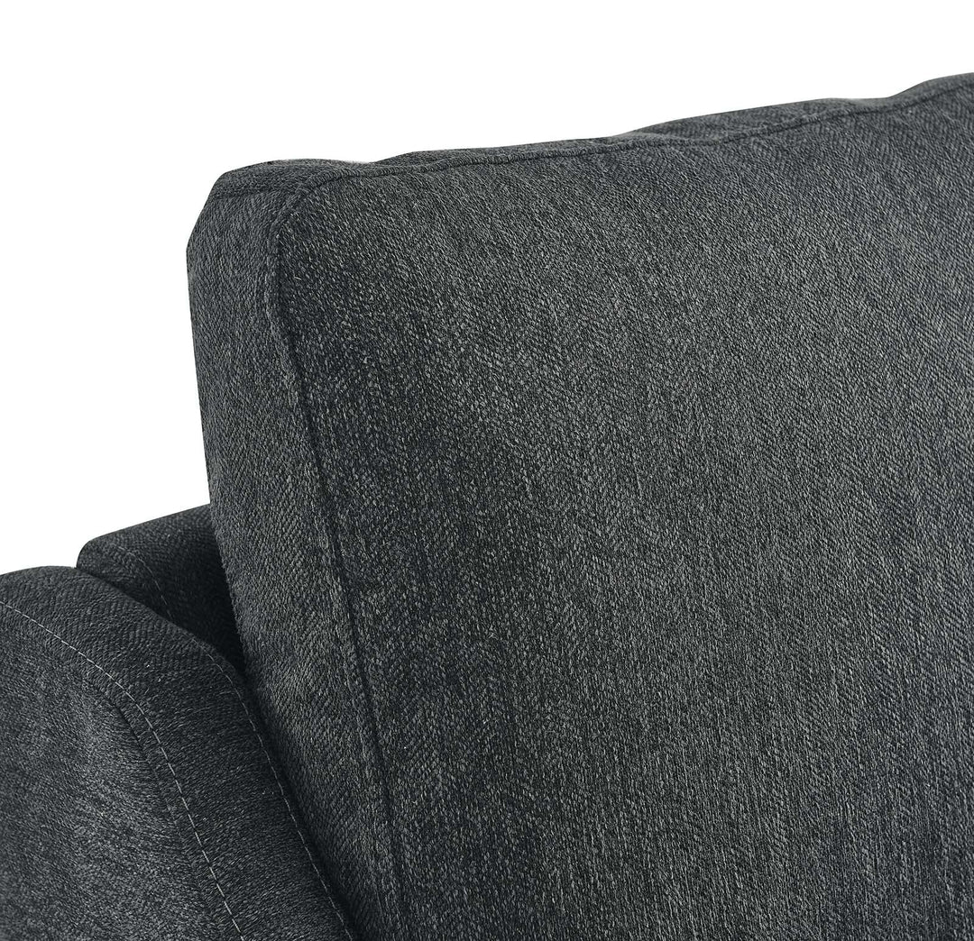 Lancor Upholstered Fabric Armchair Charcoal