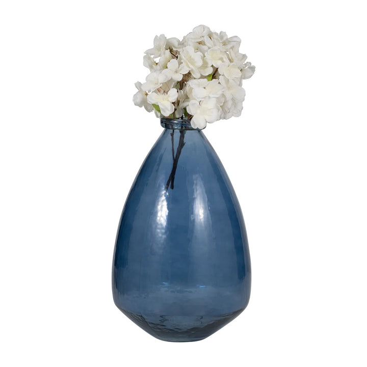 Rounded Glass Vase with Curved Base