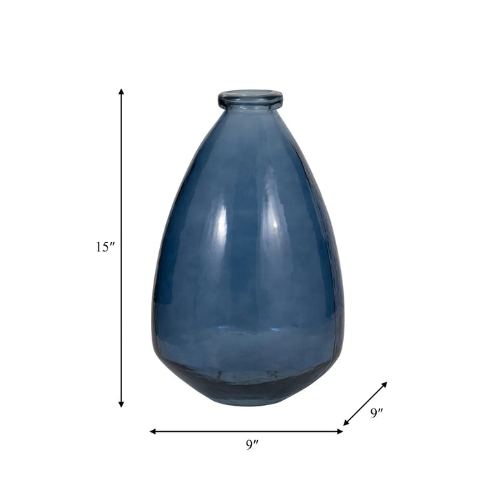Rounded Glass Vase with Curved Base