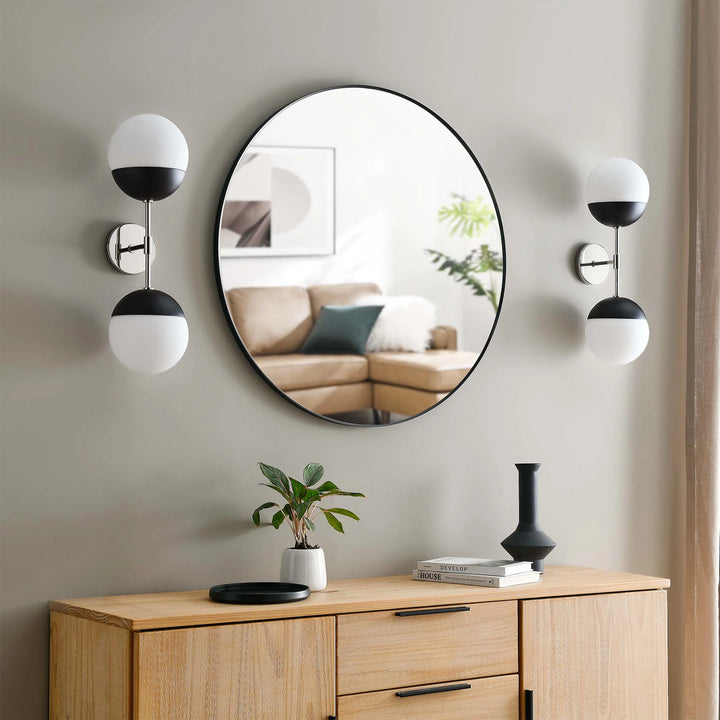 Star Wall Sconce Opal Satin Brass
