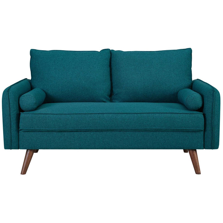 Evie Fabric Loveseat  Teal