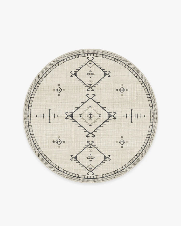 Damali Black And White Rug-6'x6'