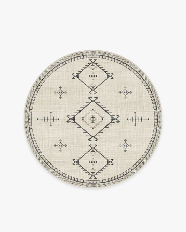 Damali Black And White Rug-6'x6'