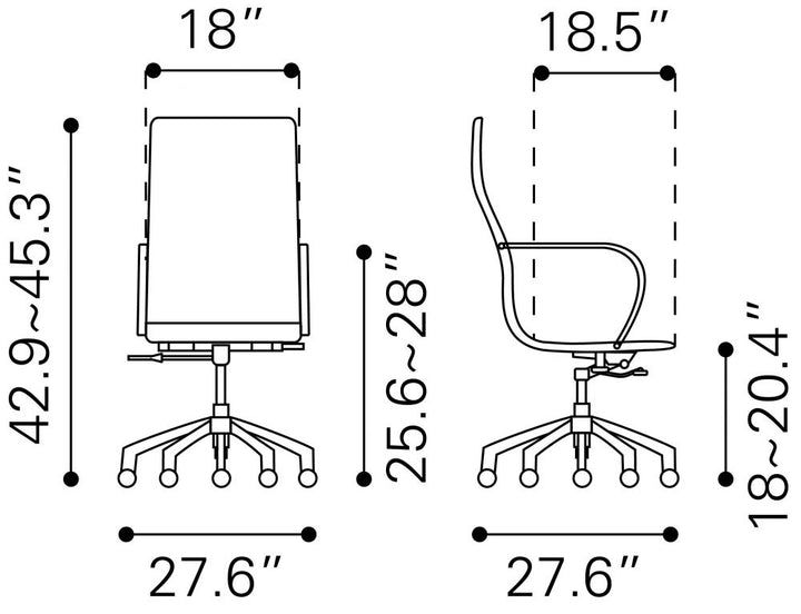 Holden Taupe Office Chair