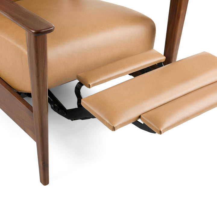 Ellow 28.5" Leather Reclining Lounge Chair - Charme Tan