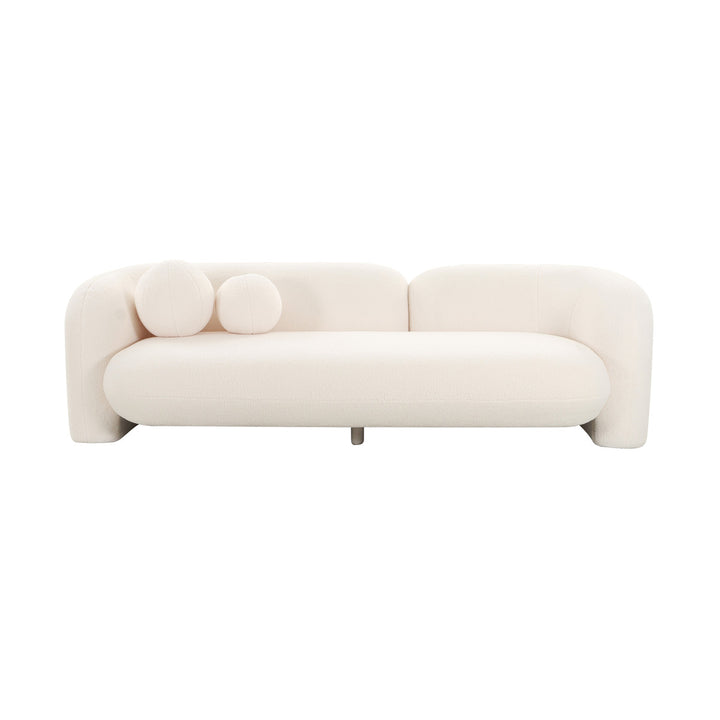 Melina Creme Faux Fur Sofa