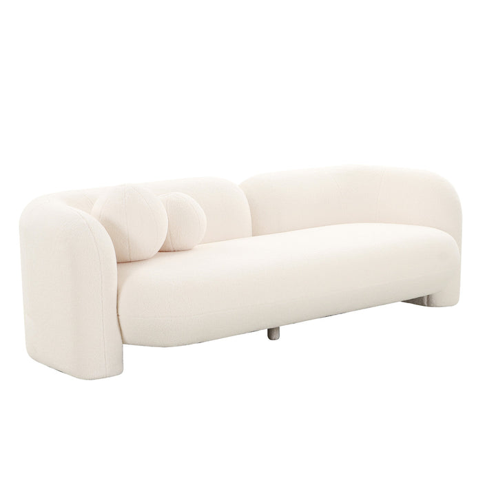 Melina Creme Faux Fur Sofa