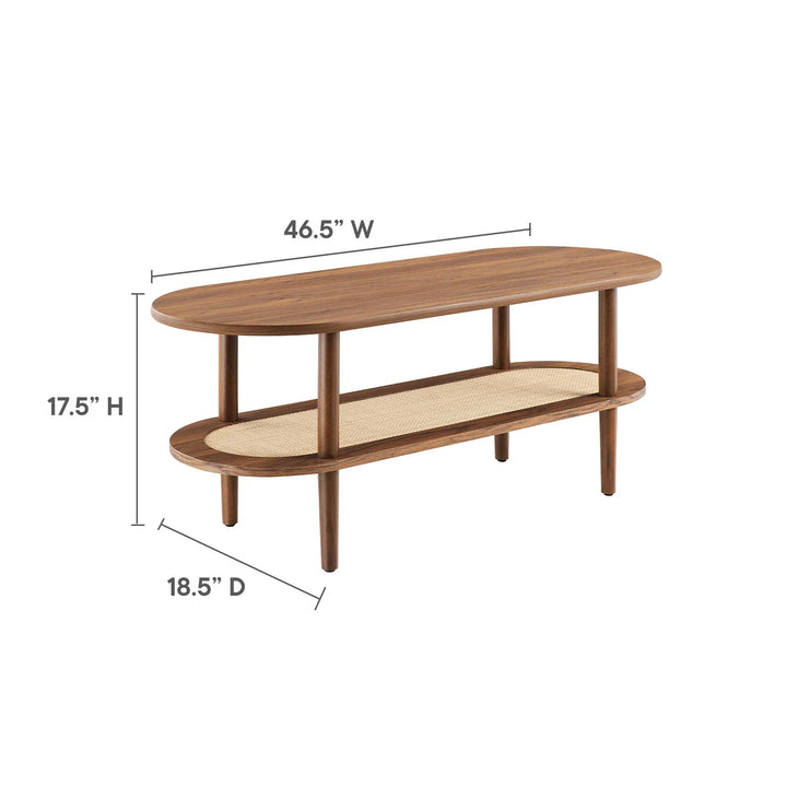 Ruso Oval Coffee Table Walnut