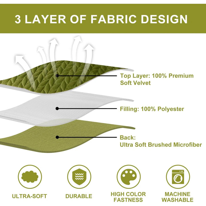 King Velvet Quilt Set with 2 Pillow Shams By HYPREST