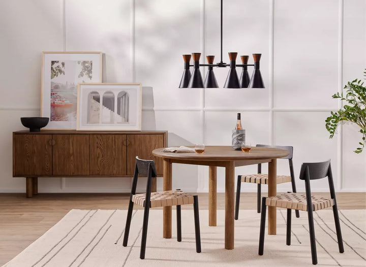 A-Line Frame Leather Dining Chair