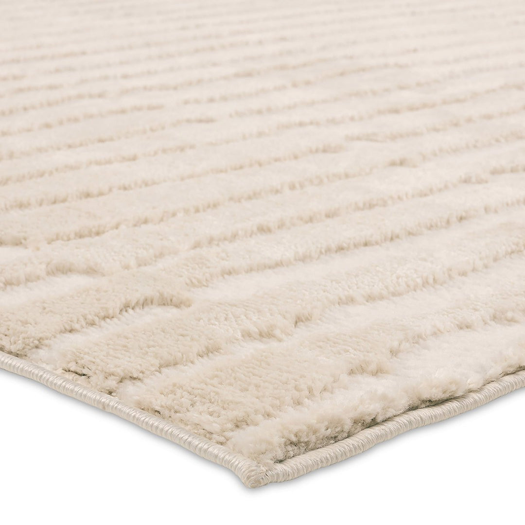 Calix Terza White Striped Area Rug-8'10"x12'