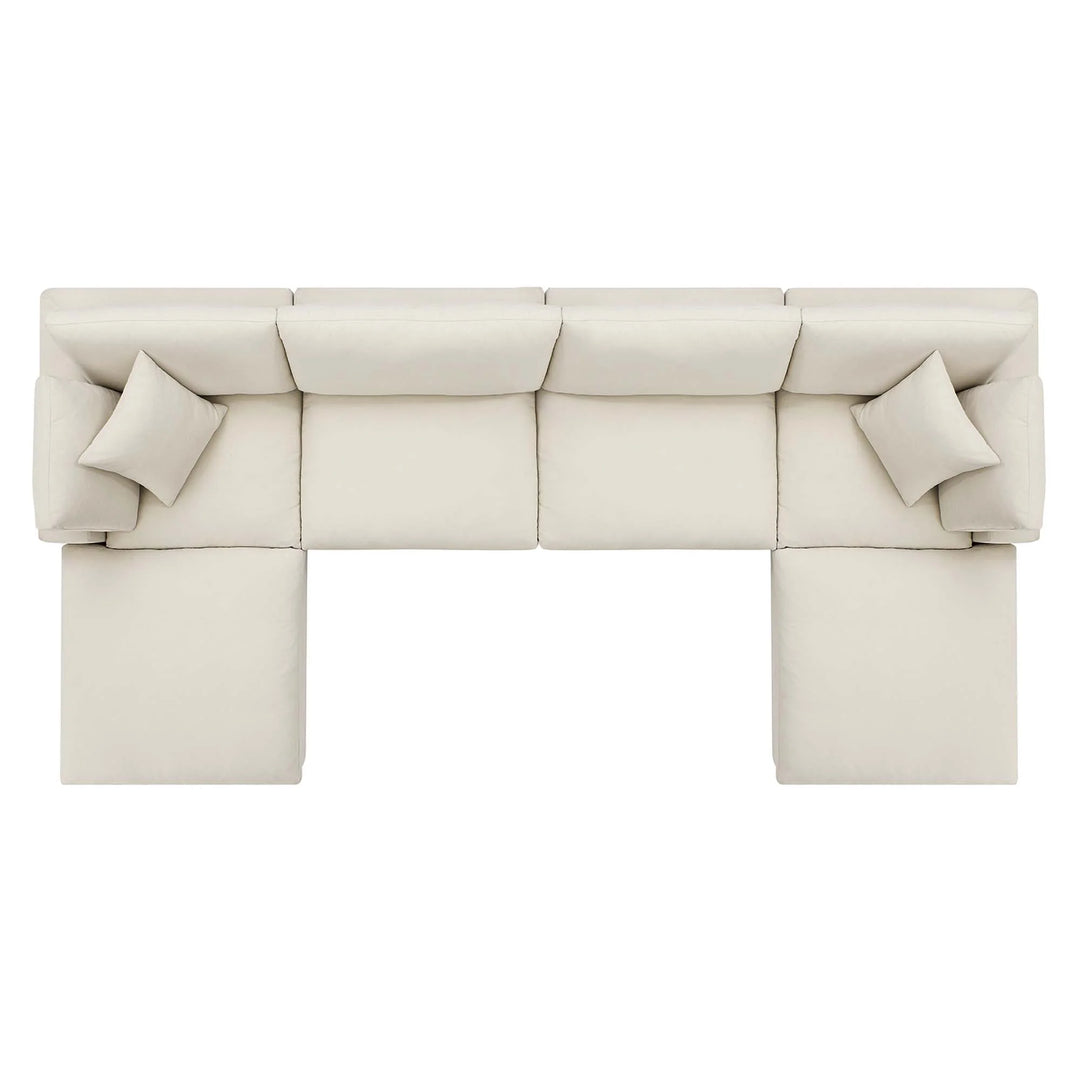 Moxi 6 Piece Sectional Sofa Light Beige