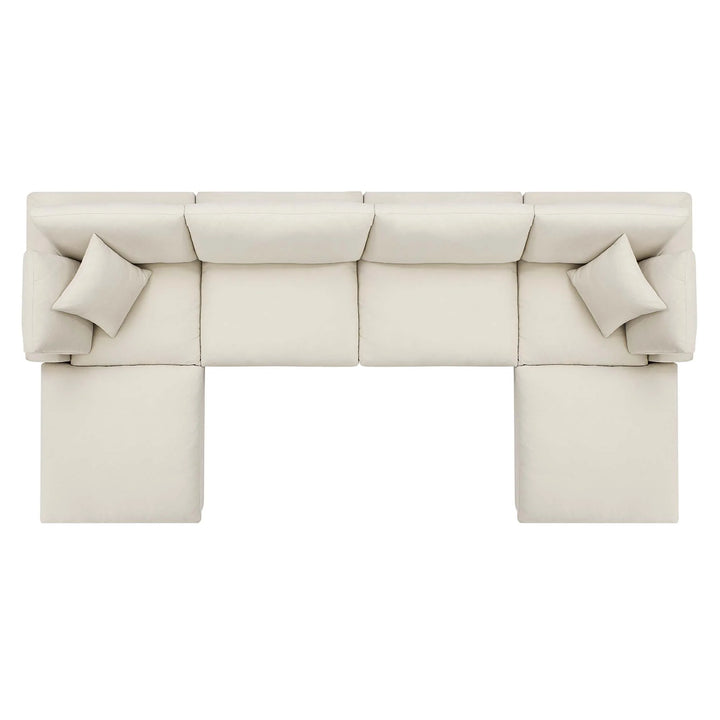 Moxi 6 Piece Sectional Sofa Light Beige