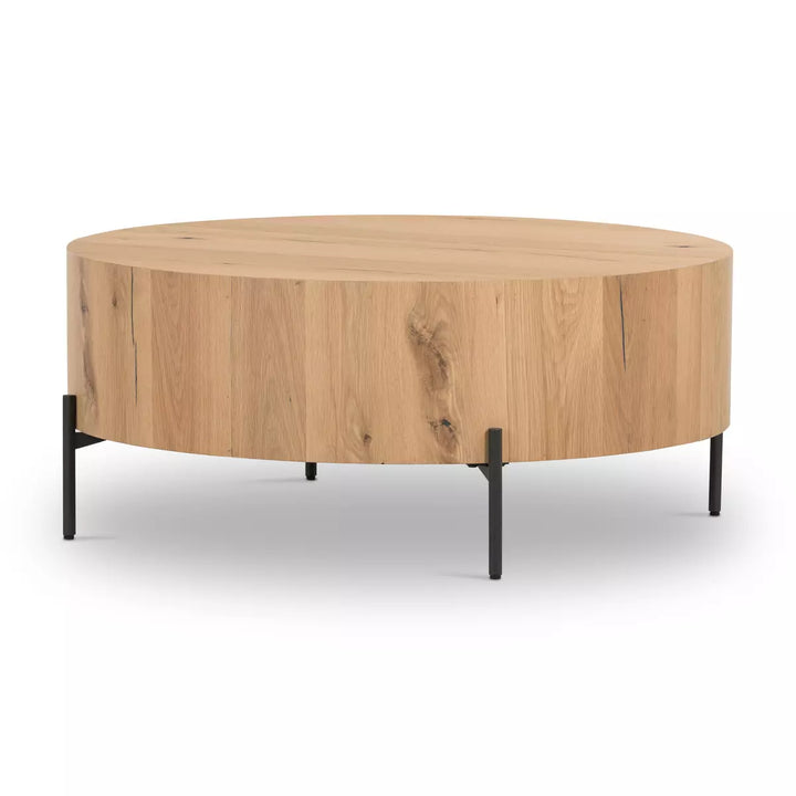 Eaton Drum Coffee Table Light Oak