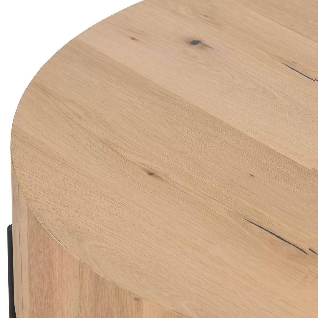 Eaton Drum Coffee Table Light Oak