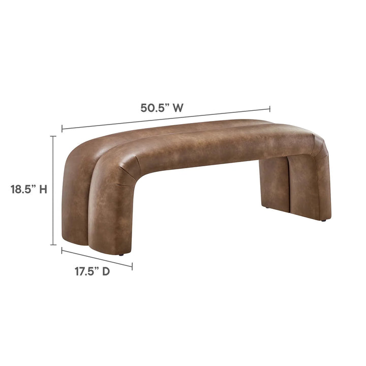 Dex Vegan Leather Bench