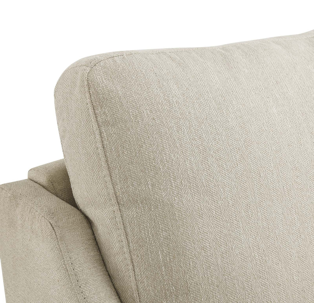 Lancor Upholstered Fabric Armchair Beige