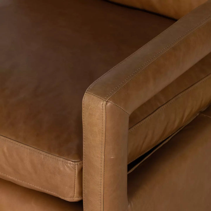 Olson Luxe Swivel Leather Chair