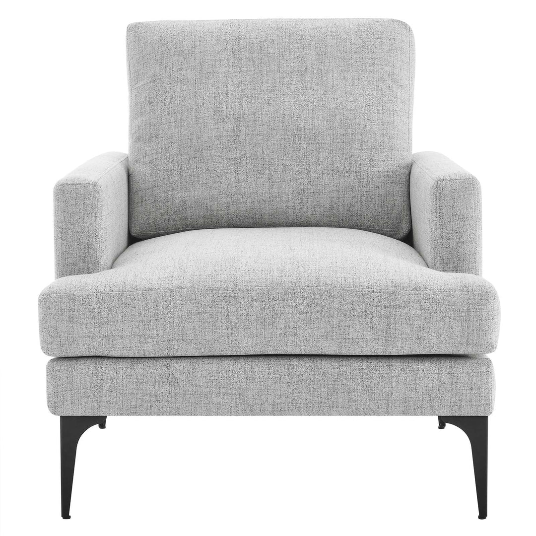 Moreva Upholstered Fabric Armchair Light Gray