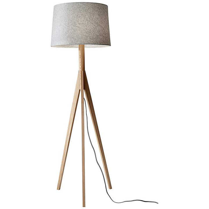 Eden Natural Ash Wood Tripod Floor Lamp