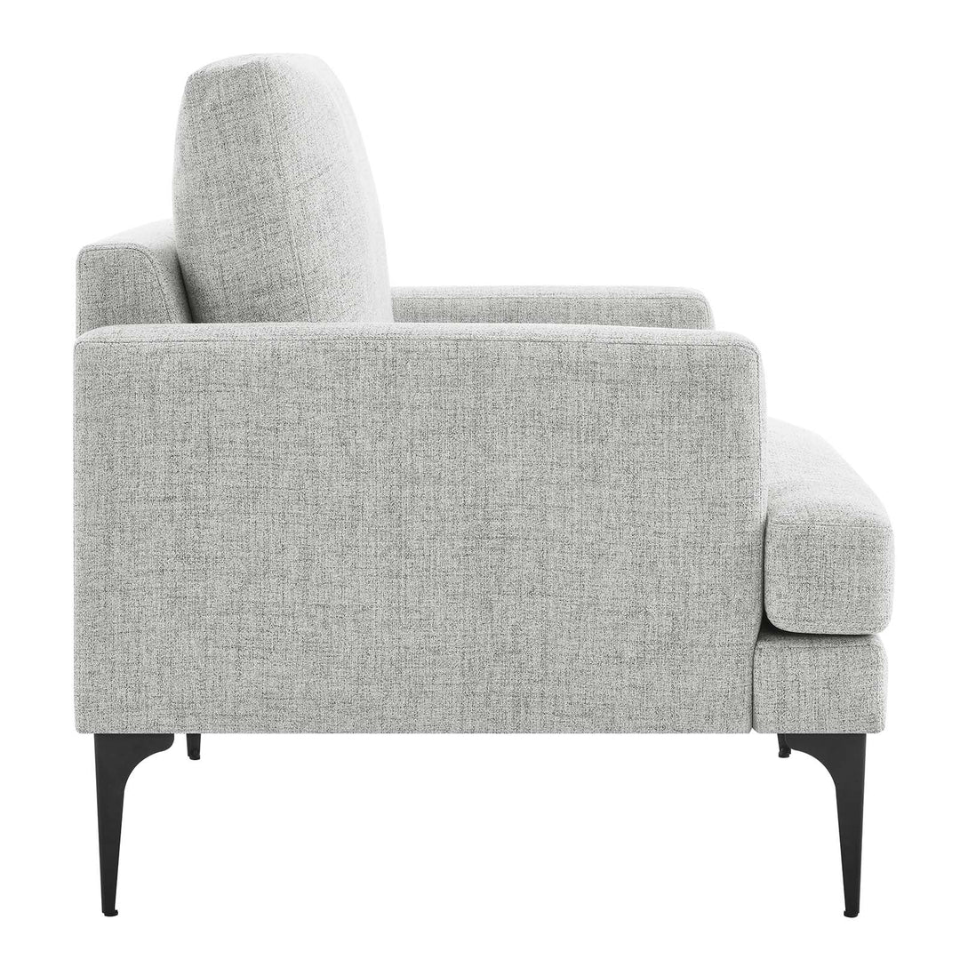 Moreva Upholstered Fabric Armchair Light Gray