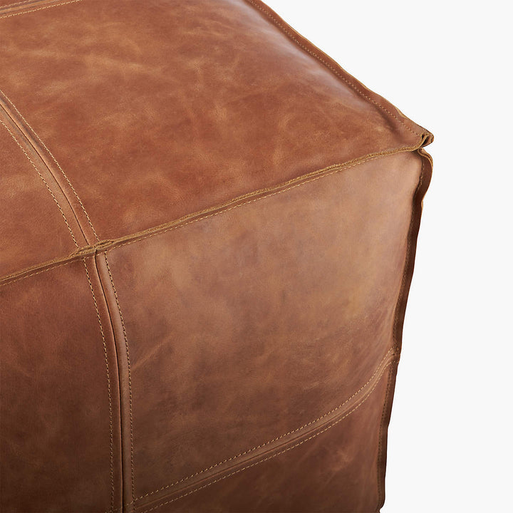 Leather Pouf