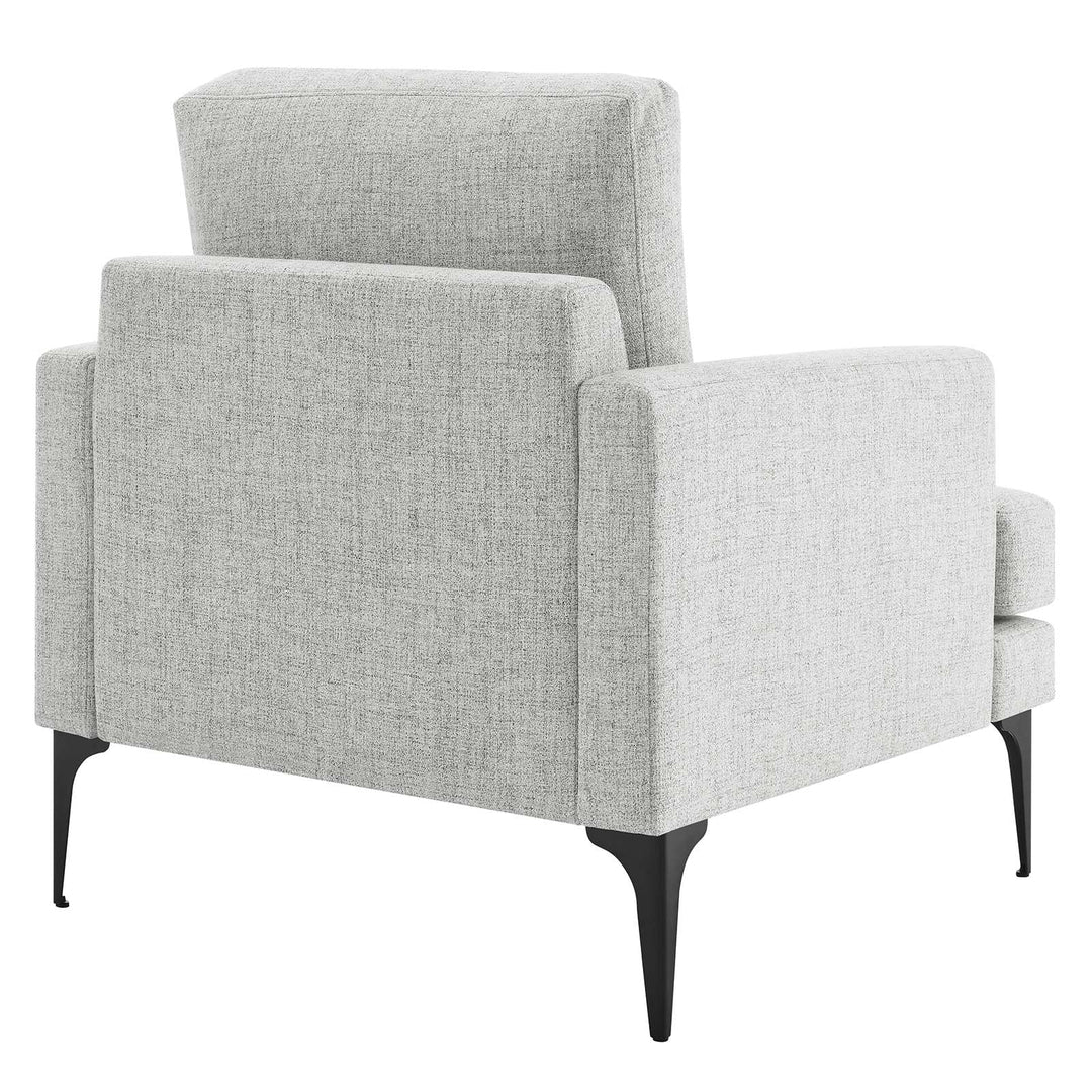 Moreva Upholstered Fabric Armchair Light Gray