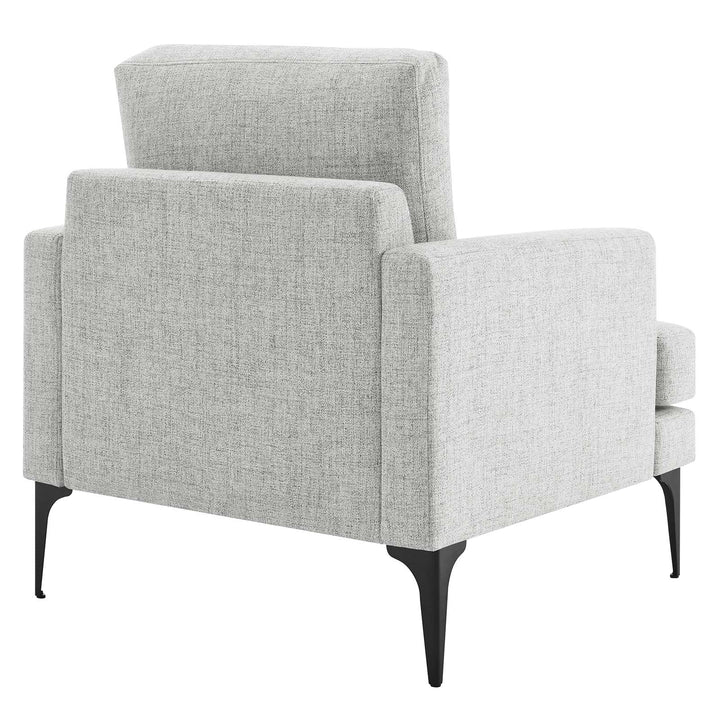 Moreva Upholstered Fabric Armchair Light Gray