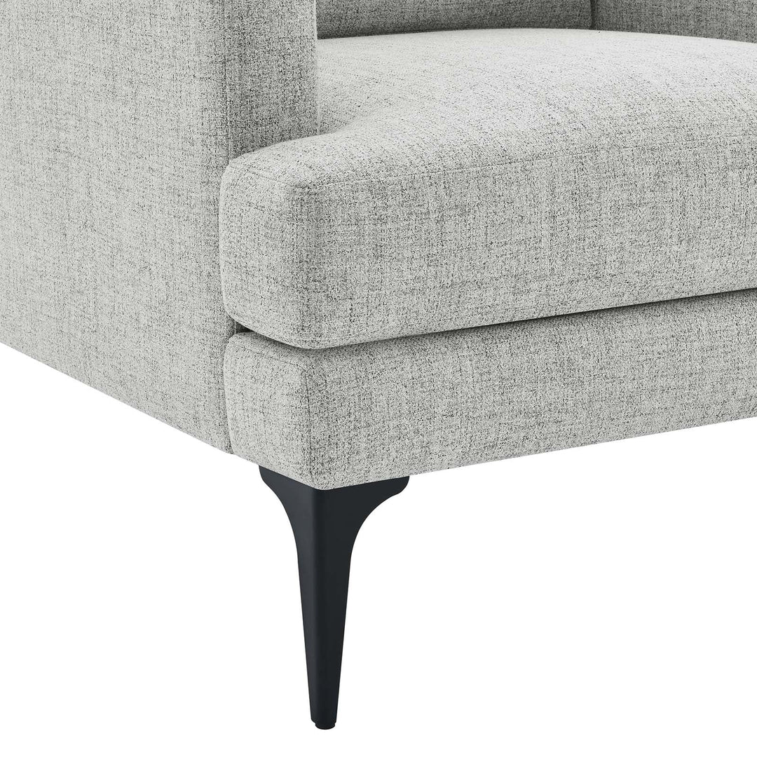 Moreva Upholstered Fabric Armchair Light Gray