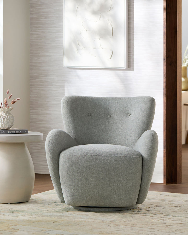 Suranne Blue Swivel Chair