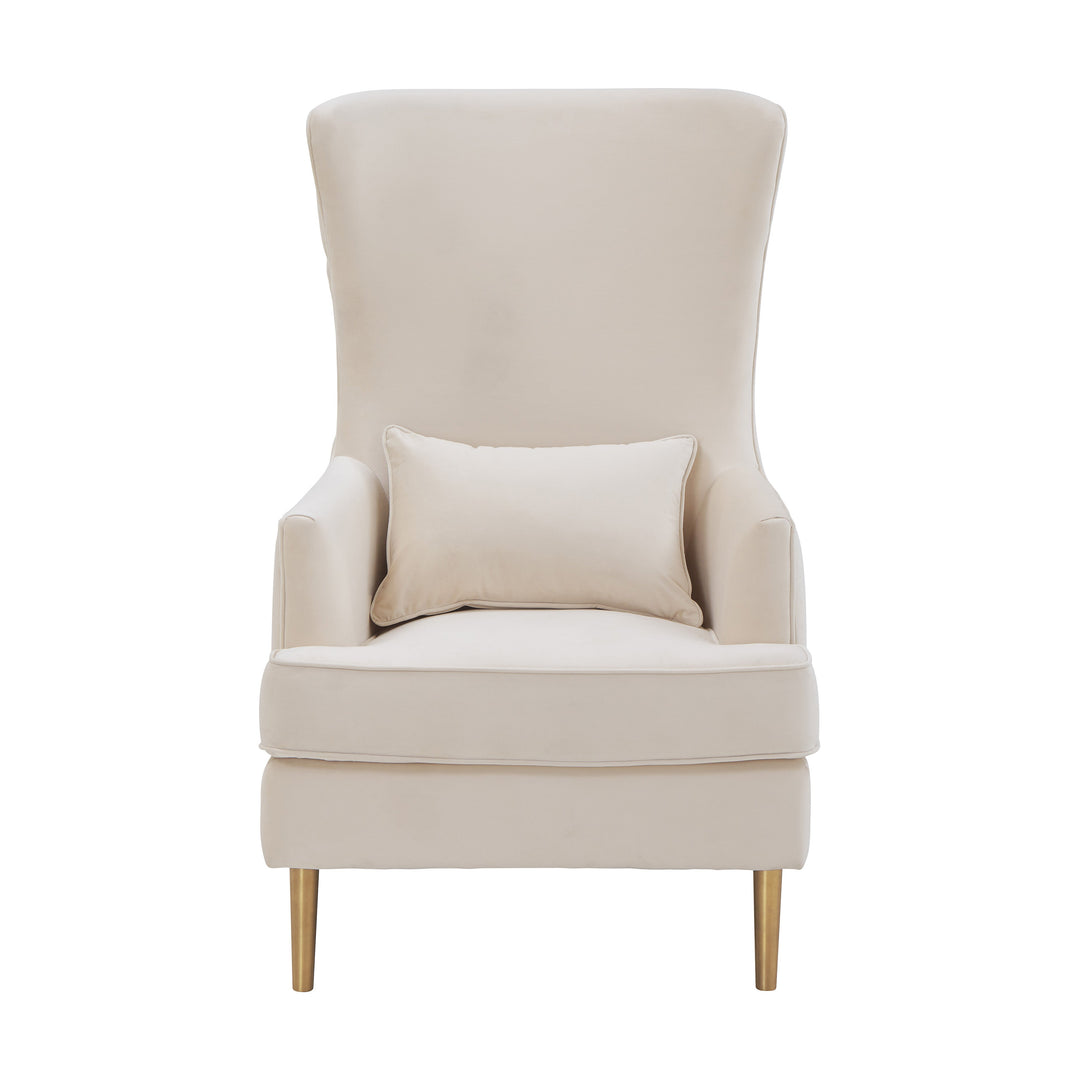 Aline Cream Tall Tufted Back Chair