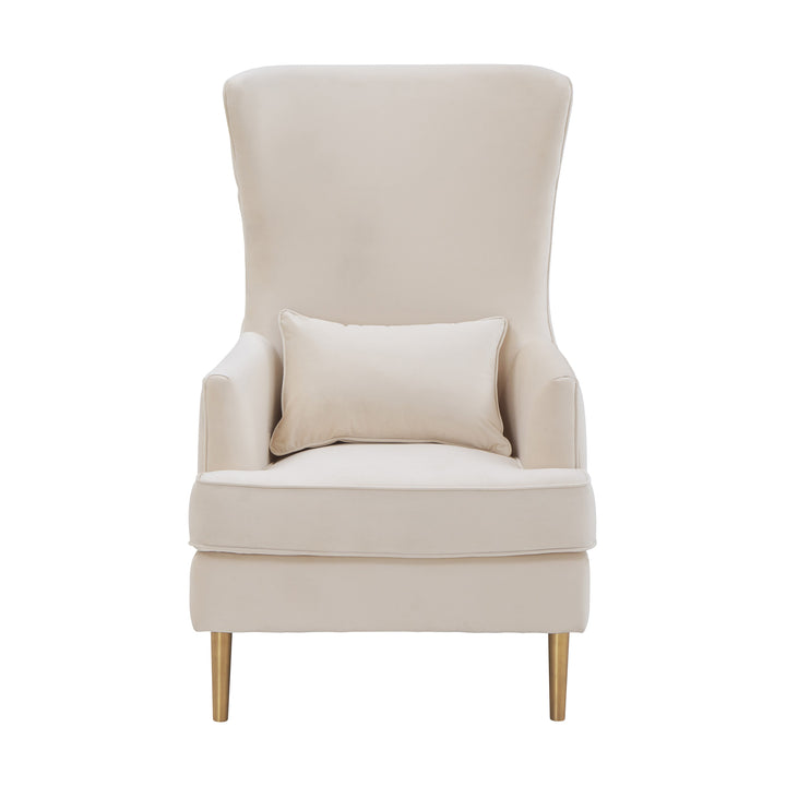 Aline Cream Tall Tufted Back Chair