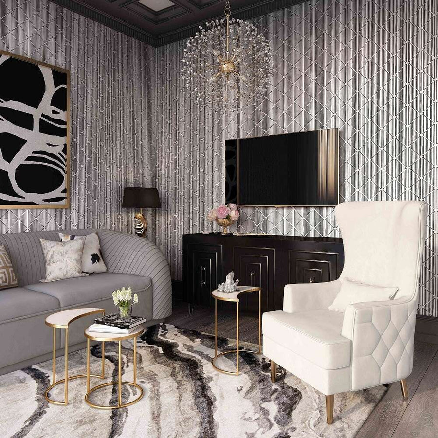 Aline Cream Tall Tufted Back Chair