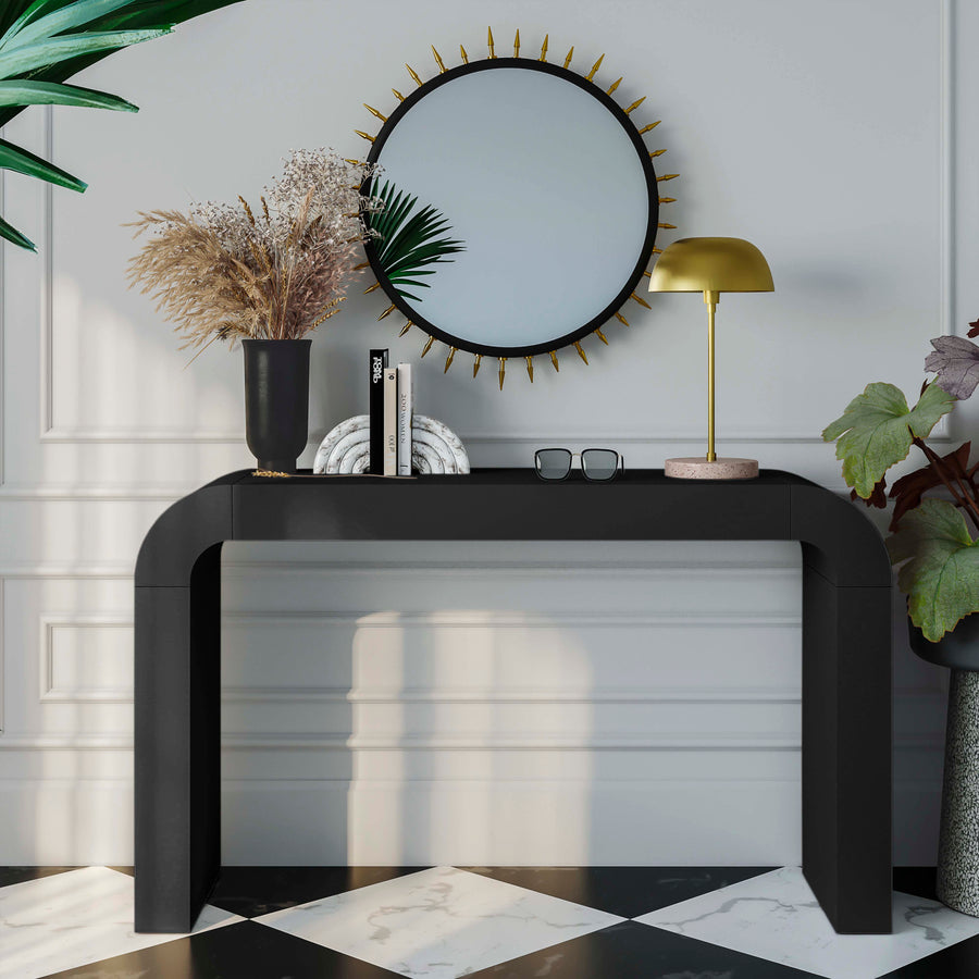 Bump Black Console Table