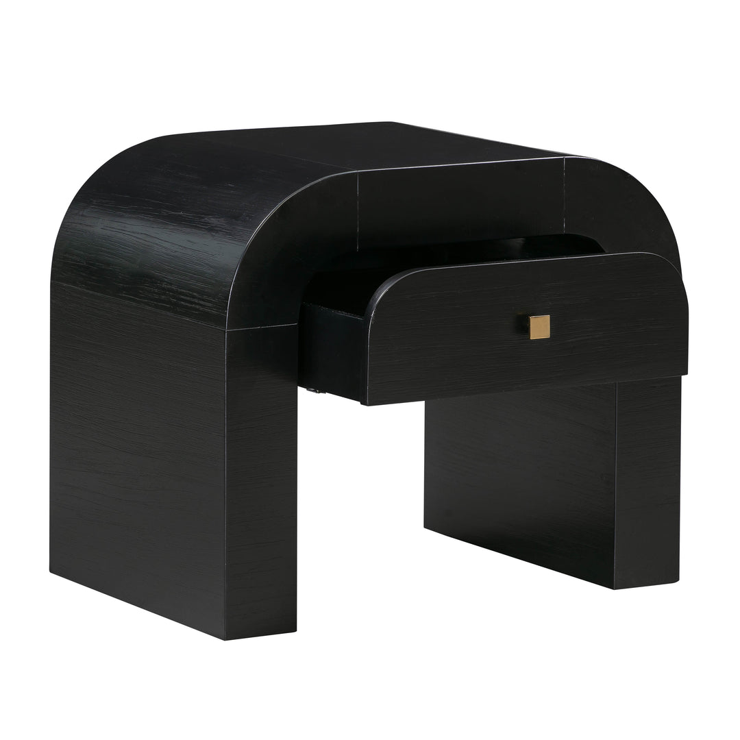 Bump Black Nightstand