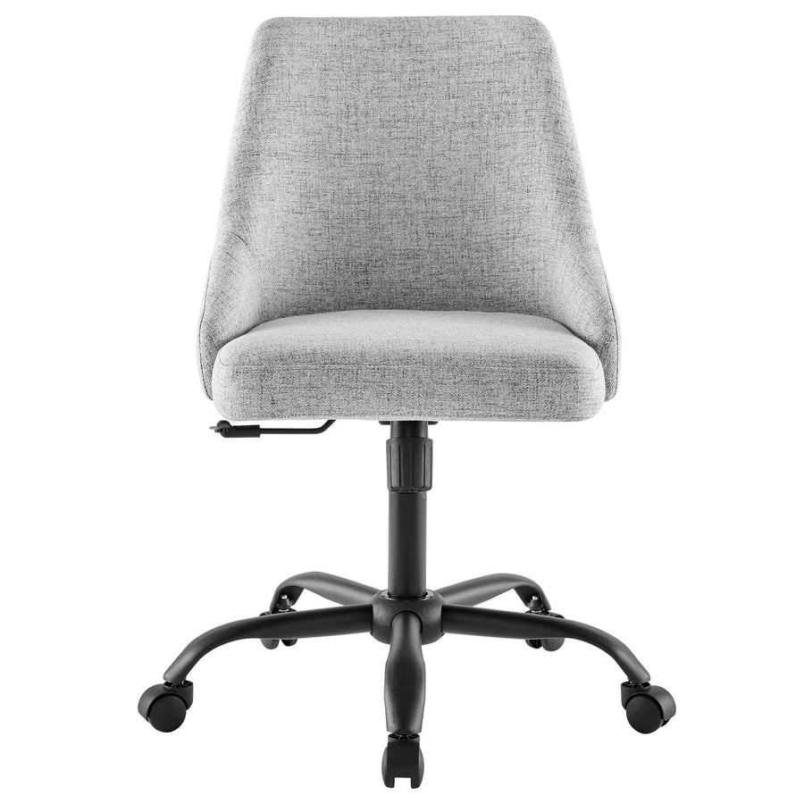 Nate Swivel Upholstered Office Chair - Gray