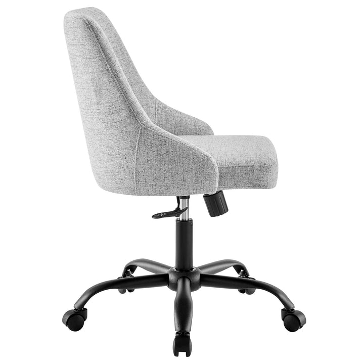 Nate Swivel Upholstered Office Chair - Gray